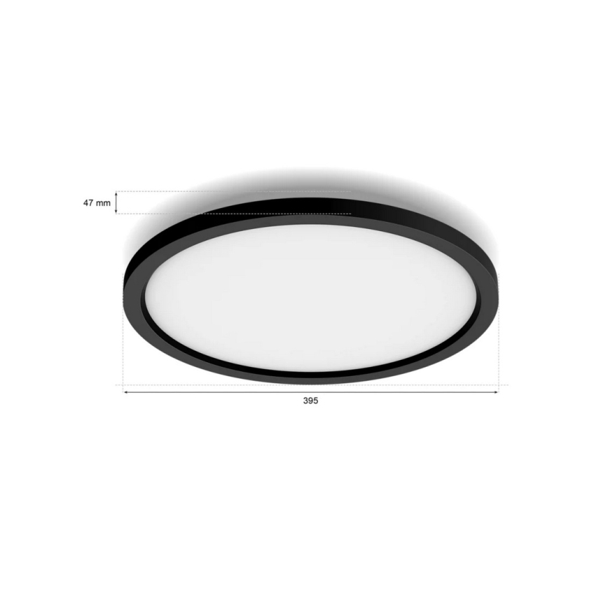 Philips - dimējama LED griestu lampa Hue AURELLE LED/21W/230V 2200-6500K Ø 39,5 cm melna