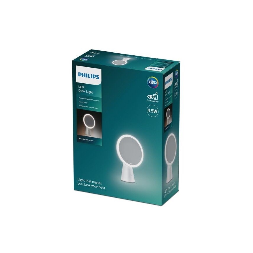 Philips - Aptumšojams kosmētiskais spogulis ar LED apgaismojumu MIRROR LED/4,5W/5V