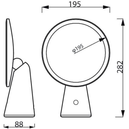 Philips - Aptumšojams kosmētiskais spogulis ar LED apgaismojumu MIRROR LED/4,5W/5V