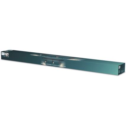 Philips - LED RGBW aptumšojams punktveida gaismeklis sliedes sistēmā EASYLINK HUE 3xGU10/4,7W/230V 2200-6500K 1m melns + Hue bridge