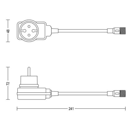 Philips - Āra elektrotīkla strāvas adapteris GARDENLINK 12W/24/230V IP44