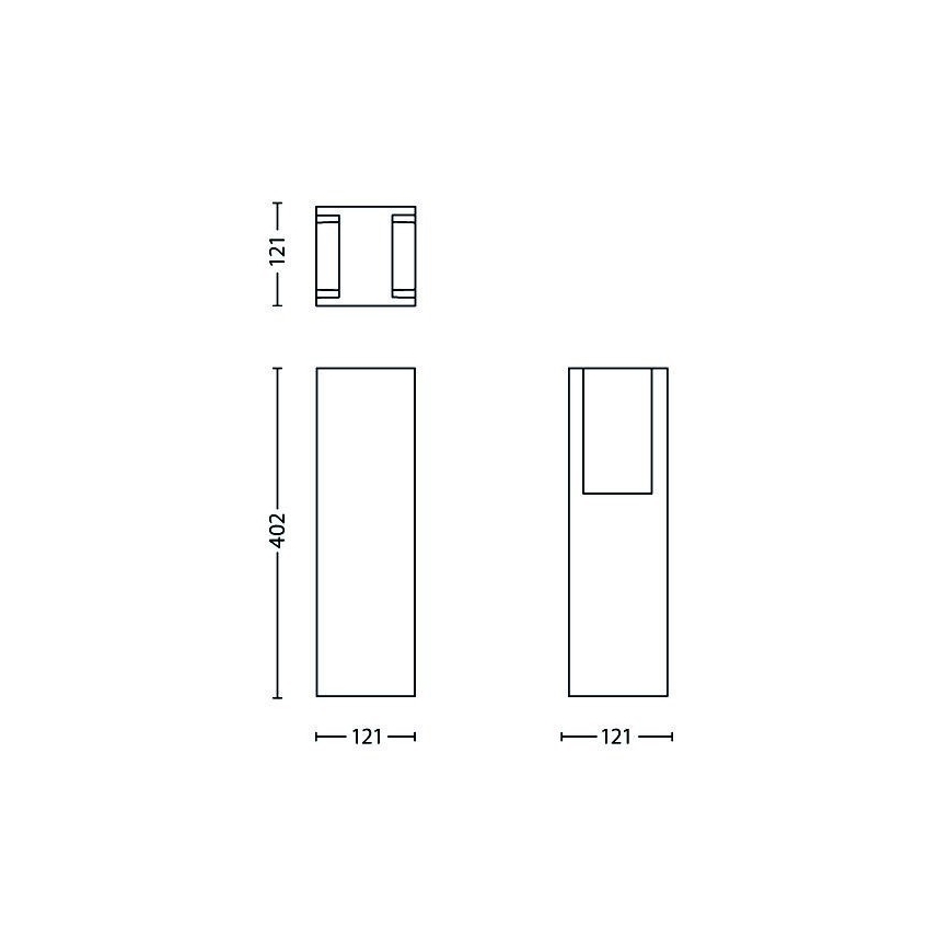 Philips - Āra lampa BRIDGE 1xE27/14W/230V IP44 40,2 cm