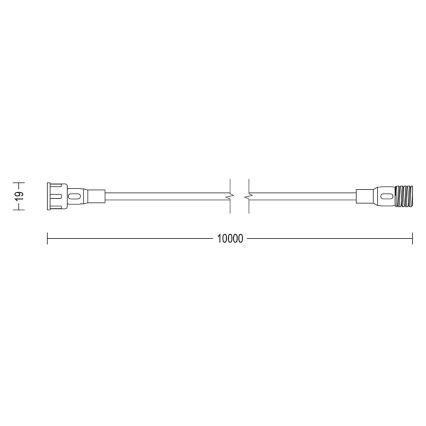 Philips - Āra pagarinātāja vads 10m IP67