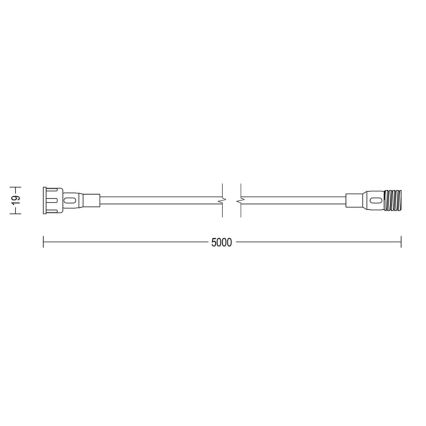 Philips - Āra pagarinātāja vads 5m IP67