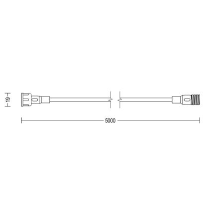 Philips - Āra pagarinātāja vads 5m IP67