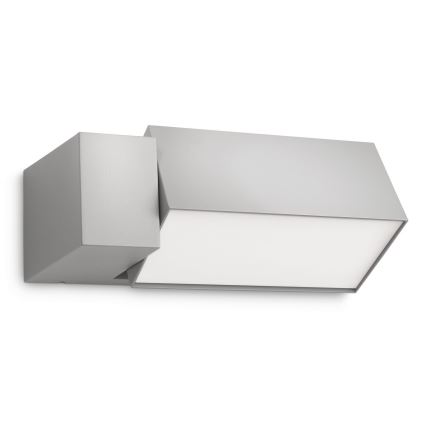 Philips - Āra sienas gaismeklis BORDER 1xE27/23W/230V IP44 pelēks