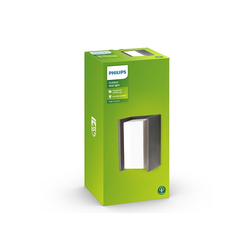 Philips - Āra sienas gaismeklis BRIDGE 1xE27/15W/230V IP44