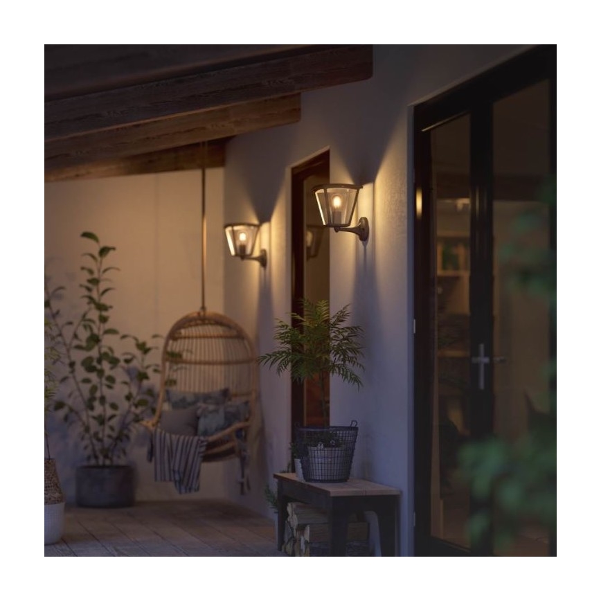 Philips - Aptumšojams āra sienas gaismeklis Hue INARA 1xE27/7W/230V Wi-Fi IP44