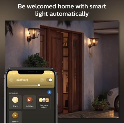 Philips - Aptumšojams āra sienas gaismeklis Hue INARA 1xE27/7W/230V Wi-Fi IP44