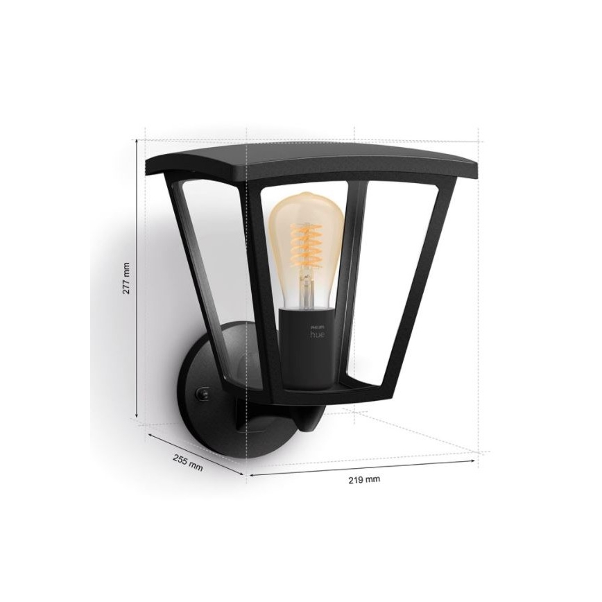 Philips - Aptumšojams āra sienas gaismeklis Hue INARA 1xE27/7W/230V Wi-Fi IP44