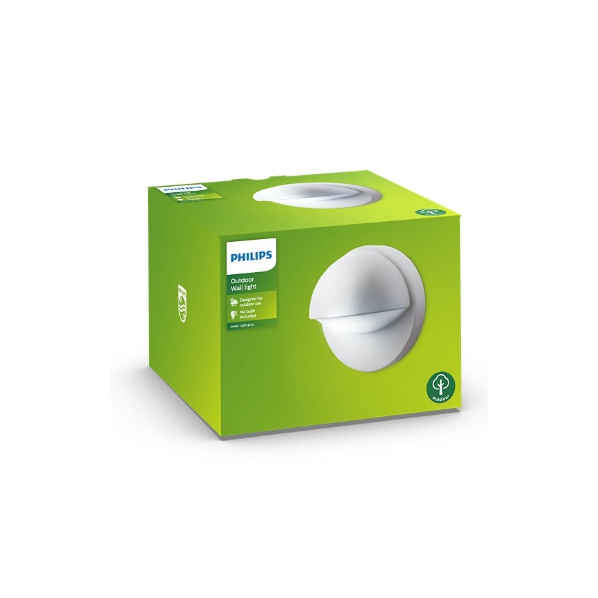 Philips - Āra sienas gaismeklis JUNE 1xE27/12W/230V IP44