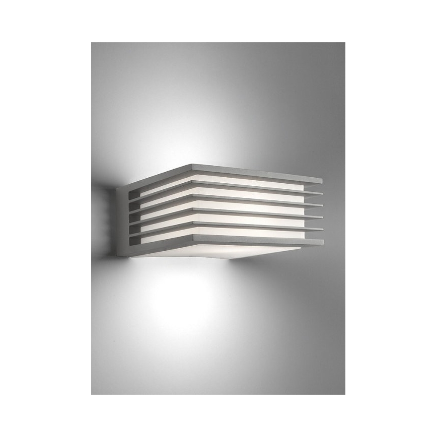Philips - Āra sienas gaismeklis SHADES 1xE27/15W/230V IP44 pelēks