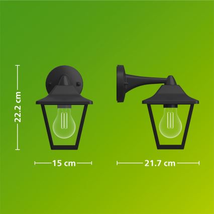 Philips - Āra sienas lampa JULI 1xE27/25W/230V IP44