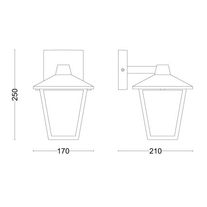 Philips - Āra sienas lampa KINNO 1xE27/25W/230V IP44