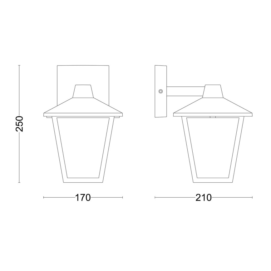 Philips - Āra sienas lampa KINNO 1xE27/25W/230V IP44