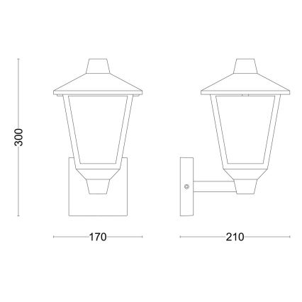 Philips - Āra sienas lampa KINNO 1xE27/25W/230V IP44