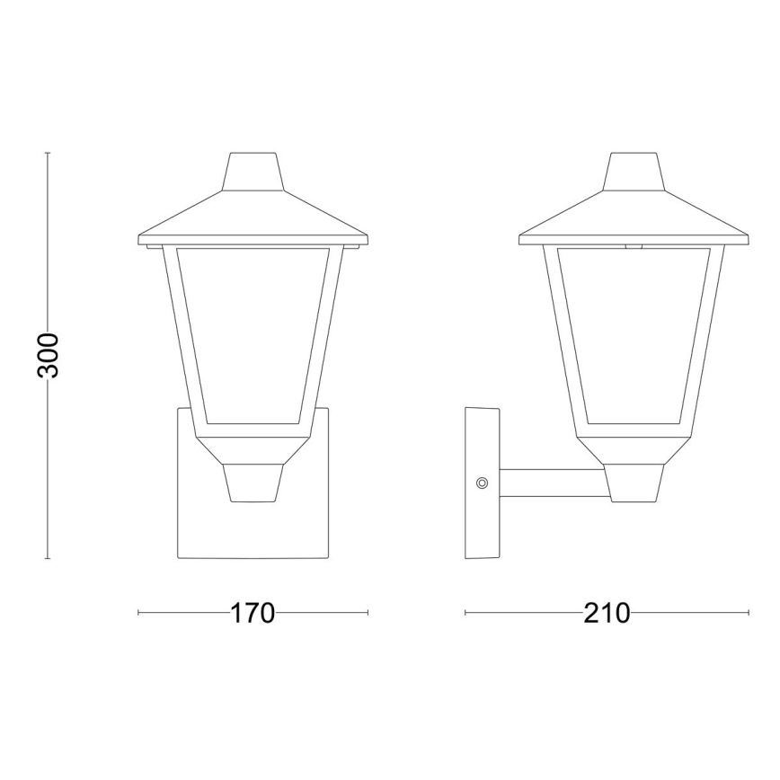 Philips - Āra sienas lampa KINNO 1xE27/25W/230V IP44