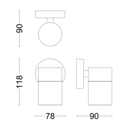 Philips - Āra sienas lampa KYLIS 1xGU10/25W/230V IP44