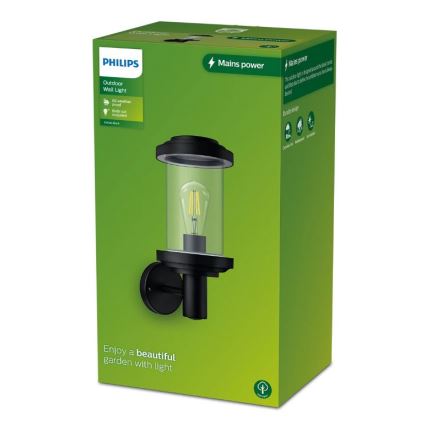 Philips - Āra sienas lampa LISTRA 1xE27/25W/230V IP44
