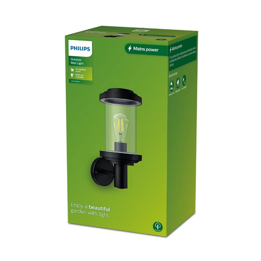 Philips - Āra sienas lampa LISTRA 1xE27/25W/230V IP44