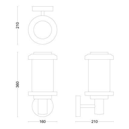 Philips - Āra sienas lampa LISTRA 1xE27/25W/230V IP44