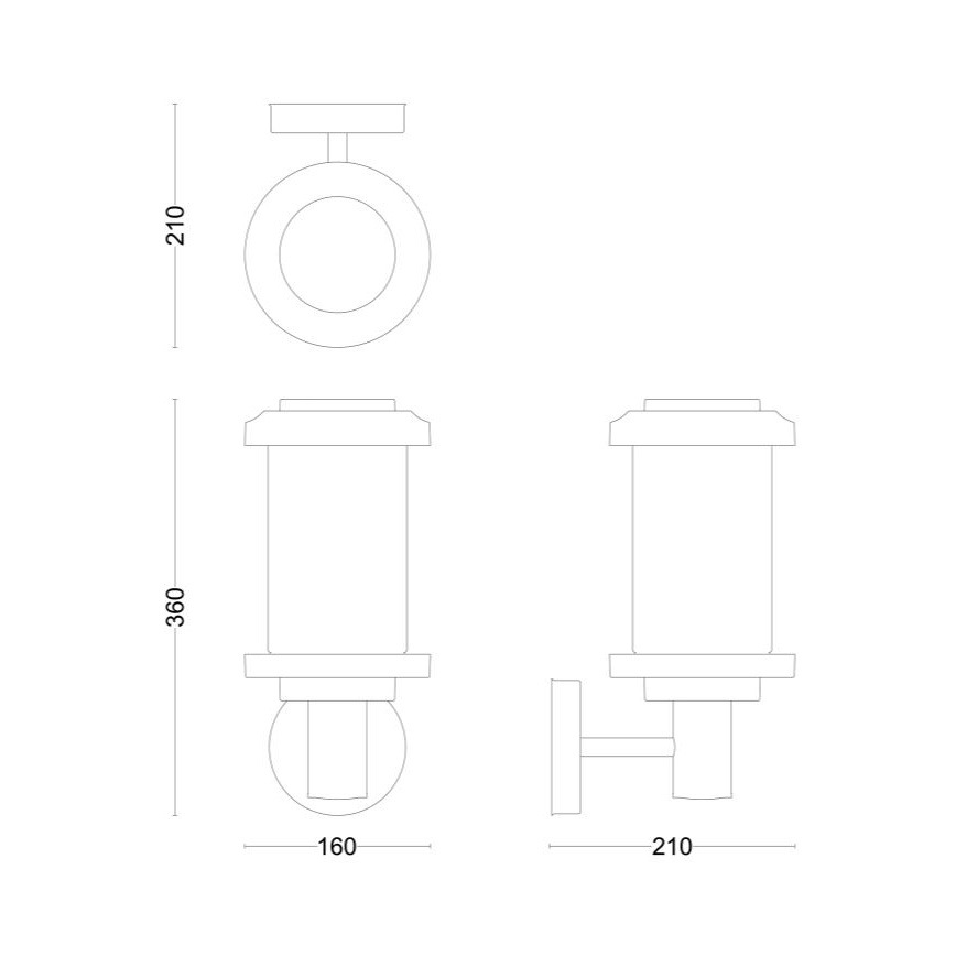 Philips - Āra sienas lampa LISTRA 1xE27/25W/230V IP44