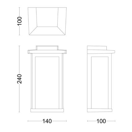 Philips - Āra sienas lampa MIRTH 1xE27/25W/230V IP44