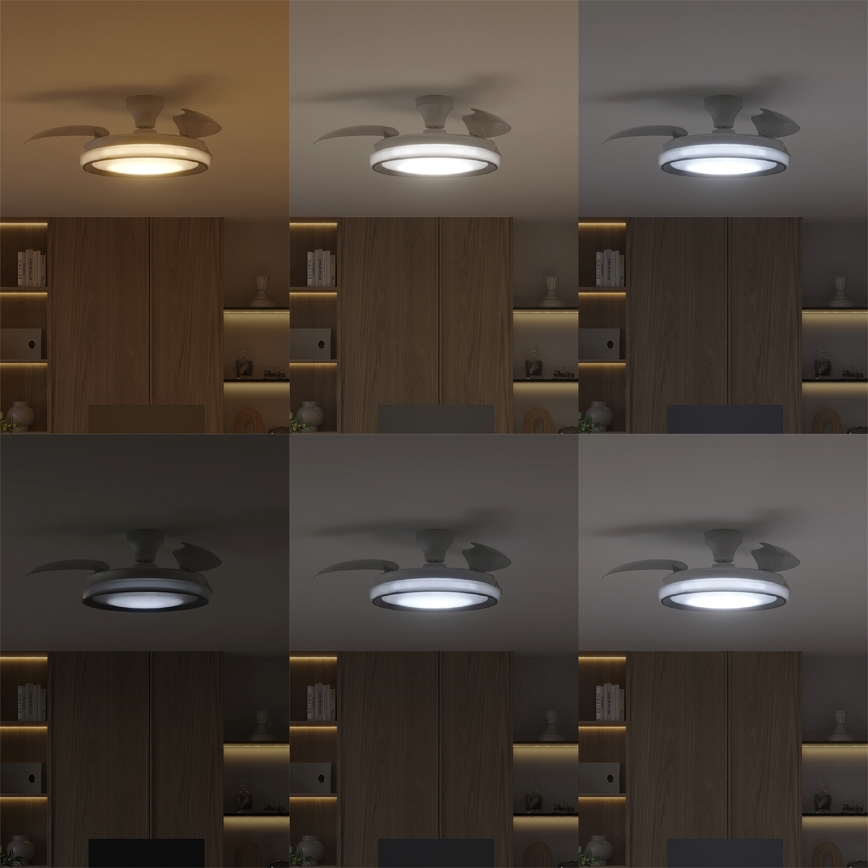 Philips - regulējama LED griestu lampa ar ventilatoru BLISS LED/35W/230V, balta + tālvadības pults