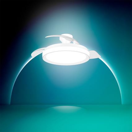 Philips - LED griestu gaismeklis ar regulējamu spilgtumu un ventilatoru BLISS LED/35W/230V balts + tālvadības pults
