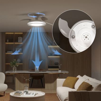 Philips - LED griestu gaismeklis ar regulējamu spilgtumu un ventilatoru BLISS LED/35W/230V balts + tālvadības pults