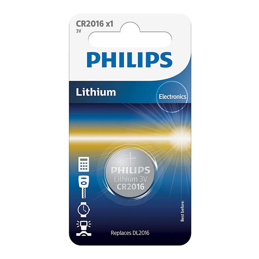 Philips CR2016/01B - Litija pogas tipa baterija CR2016 MINICELLS 3V 90mAh