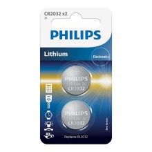 Philips CR2032P2/01B - 2 gab Litija pogas tipa baterija CR2032 MINICELLS 3V