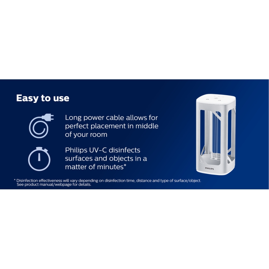 Philips - Dezinfekcijas baktericīdā lampa ar sensoru UV-C/24W/230V