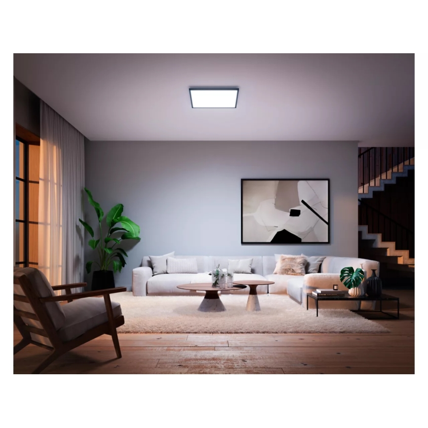 Philips - Hue AURELLE dimmējamā LED griestu lampa LED/39W/230V 2200-6500K 60x60 cm melna