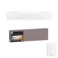 Philips - dimmējams LED griestu gaismeklis Hue AURELLE LED/39W/230V 2200-6500K 120x30 cm balts + dimmera slēdzis