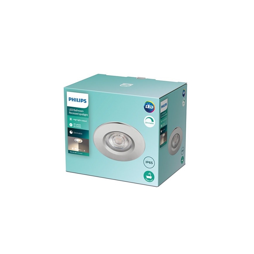 Philips - dimmējams LED vannasistabas iebūvējamais griestu gaismeklis DIVE LED/5W/230V IP65