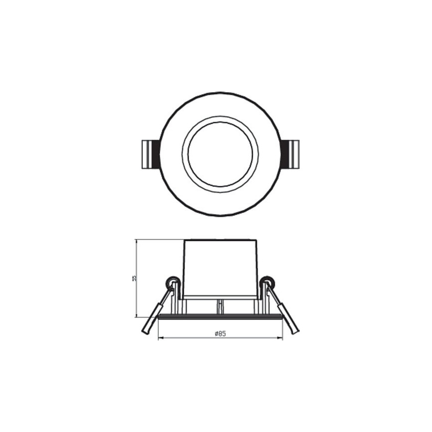 Philips - dimmējams LED vannasistabas iebūvējamais griestu gaismeklis DIVE LED/5W/230V IP65