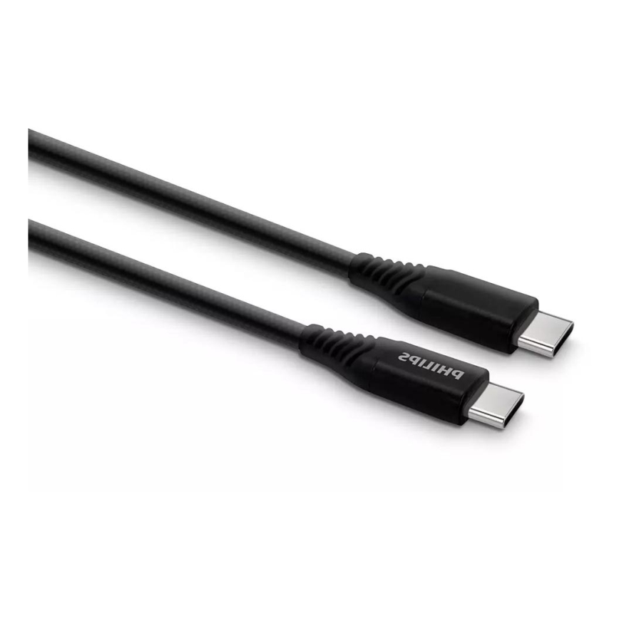 Philips DLC5206C/00 - USB vads USB-C 3.0 savienotājs 2m melns/pelēks