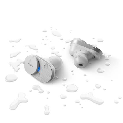 Philips Fidelio T1WT/00 - Bezvadu austiņas IPX4 2x 60 mAh + 650 mAh sudraba