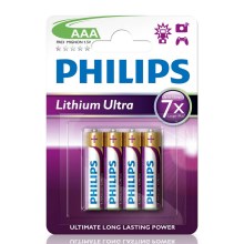 Philips FR03LB4A/10 - 4 gab Litija baterija AAA LITHIUM ULTRA 1,5V