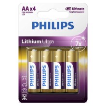 Philips FR6LB4A/10 - 4 gab Litija baterija AA LITHIUM ULTRA 1,5V 2400mAh