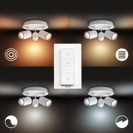 Philips - LED regulējams vannas istabas apgaismojums Hue ADORE 3xGU10/5W/230V IP44 ar tālvadību
