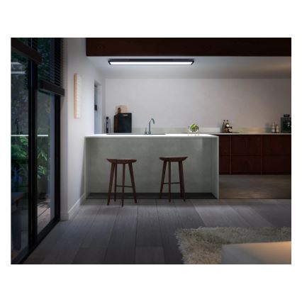 Philips - LED regulējams griestu gaismeklis Hue AURELLE LED/39W/230V 2200-6500K 120x30 cm melns