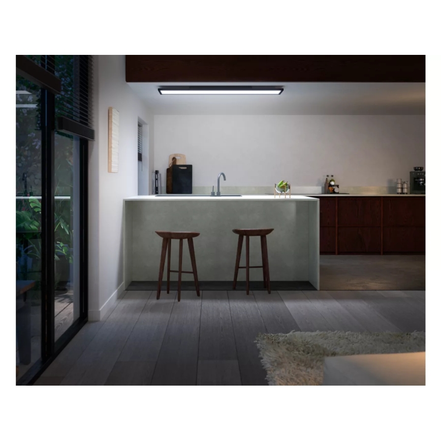 Philips - LED regulējams griestu gaismeklis Hue AURELLE LED/39W/230V 2200-6500K 120x30 cm melns