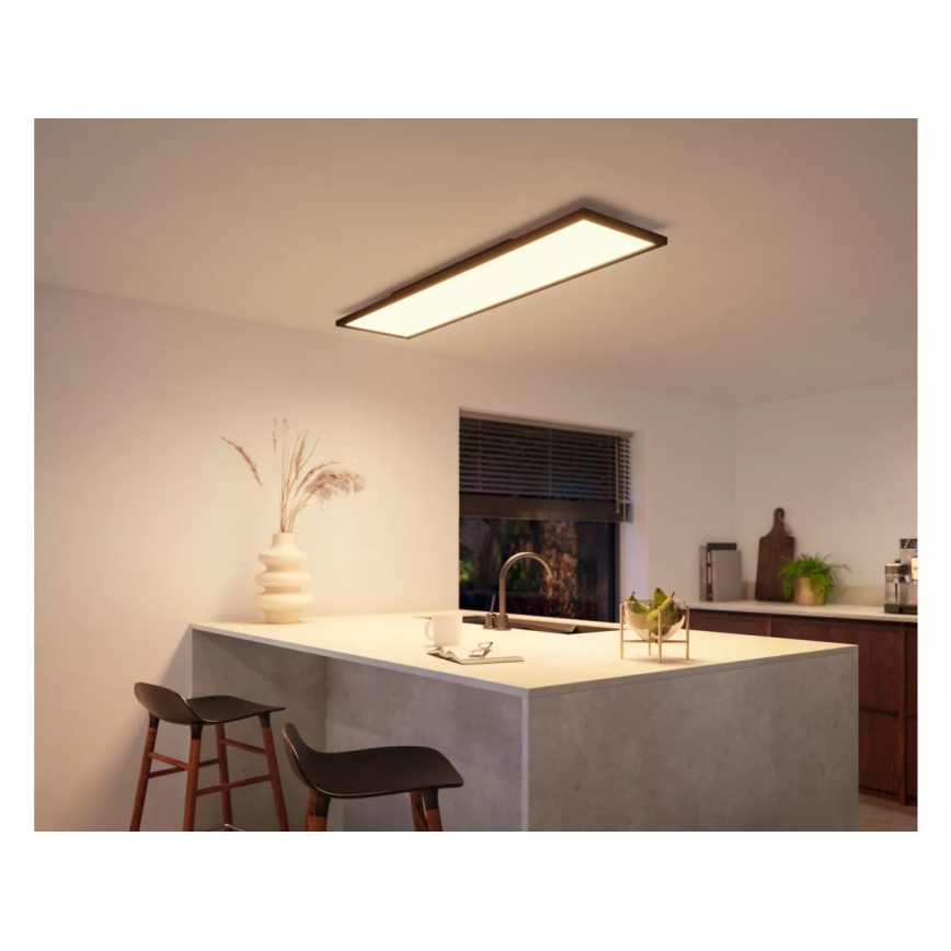 Philips - LED regulējams griestu gaismeklis Hue AURELLE LED/39W/230V 2200-6500K 120x30 cm melns
