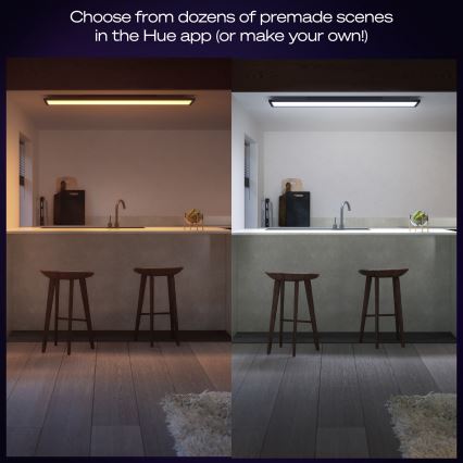 Philips - LED regulējams griestu gaismeklis Hue AURELLE LED/39W/230V 2200-6500K 120x30 cm melns