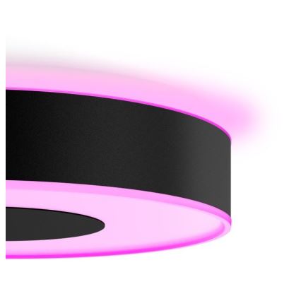 Philips - LED RGB Regulējams griestu gaismeklis Hue INFUSE LED/33,5W/230V 2000-6500K diam. 381 mm melns