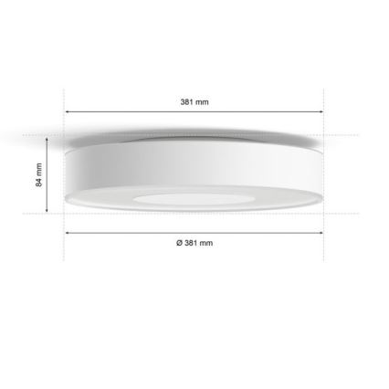 Philips -LED RGB regulējama griestu lampa Hue INFUSE LED/33,5W/230V 2000-6500K Ø 381 mm balta
