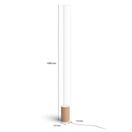 Philips - LED RGBW regulējama stāvlampa Hue SIGNE LED/29W/230V 2000-6500K bēša
