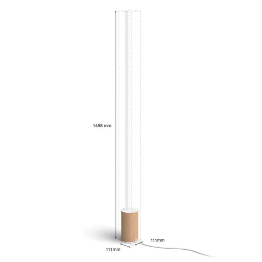 Philips - LED RGBW regulējama stāvlampa Hue SIGNE LED/29W/230V 2000-6500K bēša